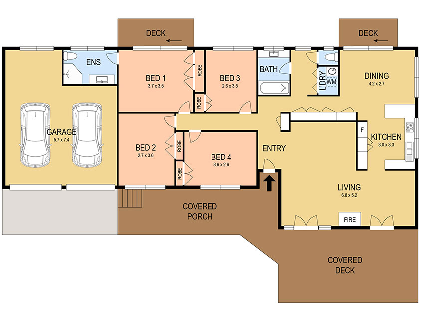 Rosa House Floor Plan